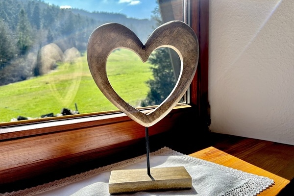Lavendel - Wohnzimmer , Ausblick ins Gr�ne  